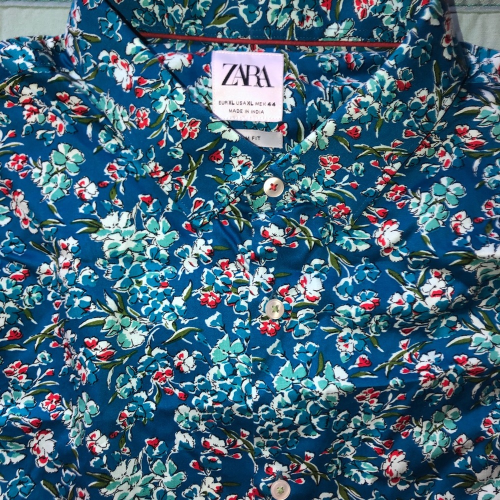 Men’s Zara Slim fit floral button down